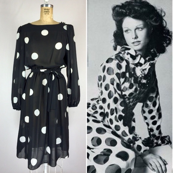 polka dot dress 70s